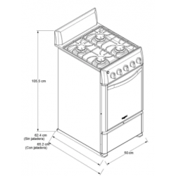 Estufa 20" quemadores estándar WHIRPOOL