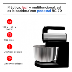 Batidora de mano con pedestal RCA color negro